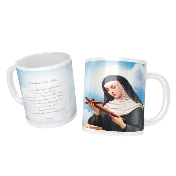 Kubek religijny święta Rita