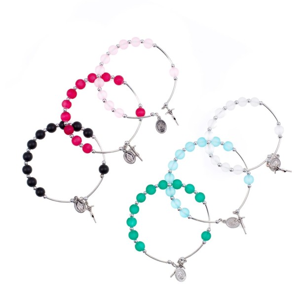 Bransoletka dziesiątka różańca akrylowa