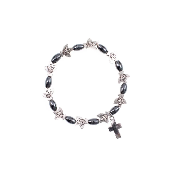 Bransoletka dziesiątka różańca z Duchem Św.