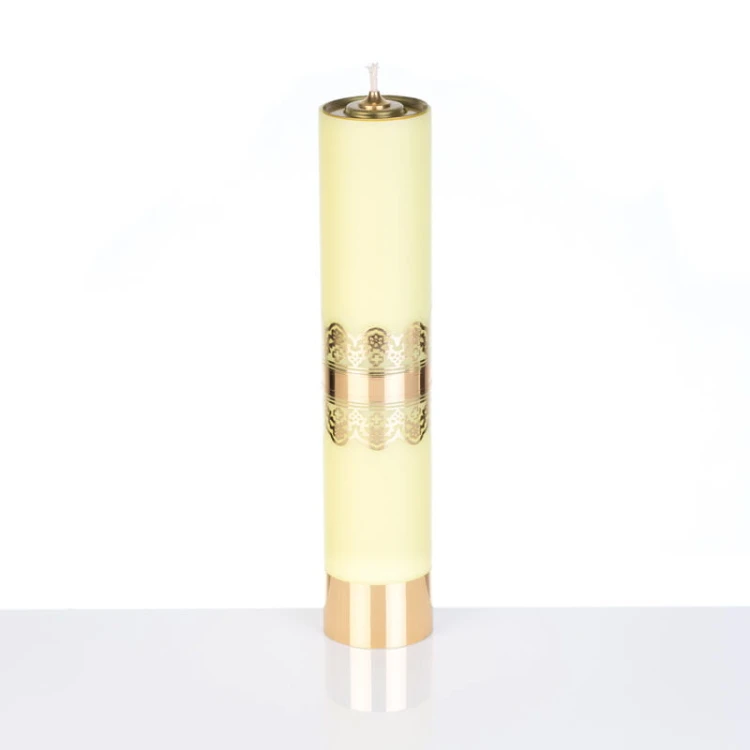 Świeca liturgiczna olejowa żółta, 31 cm