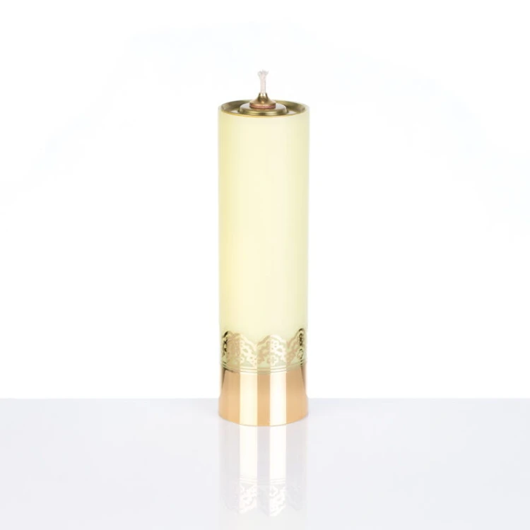 Świeca liturgiczna olejowa żółta, 22 cm
