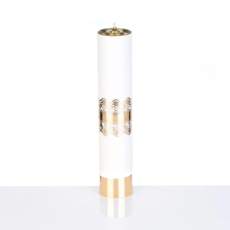 Świeca liturgiczna olejowa biała, 31 cm