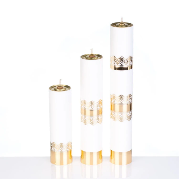 Świeca liturgiczna olejowa biała, 22 cm