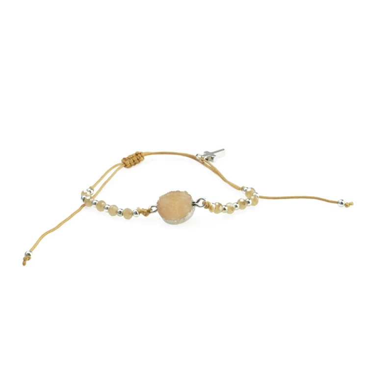 Dziesiątka różańca bransoletka religijna ze złotą cyrkonią