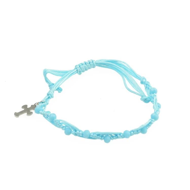 Dziesiątka różańca z niebieskich koralików