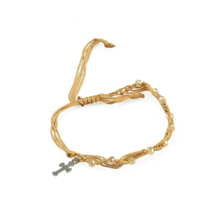 Dziesiątka różańca ze złotych koralików