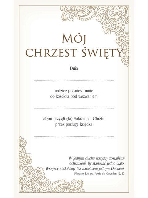 Biblia Pamiątka Sakramentu Chrztu Świętego