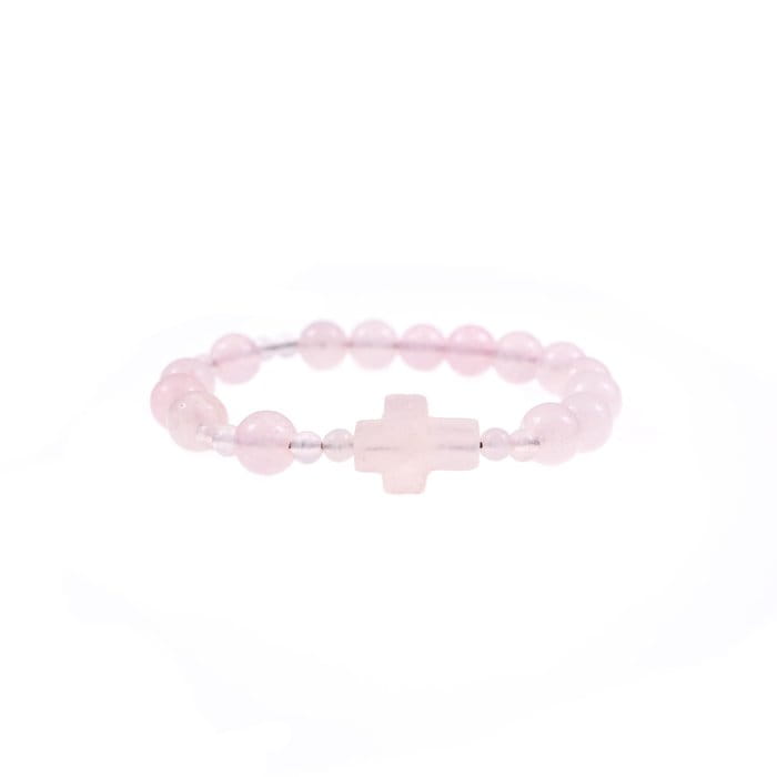 Bransoletka z kamienia kwarc różowy