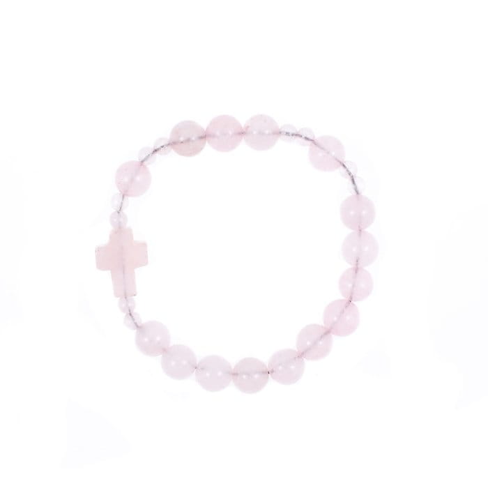 Bransoletka z kamienia kwarc różowy