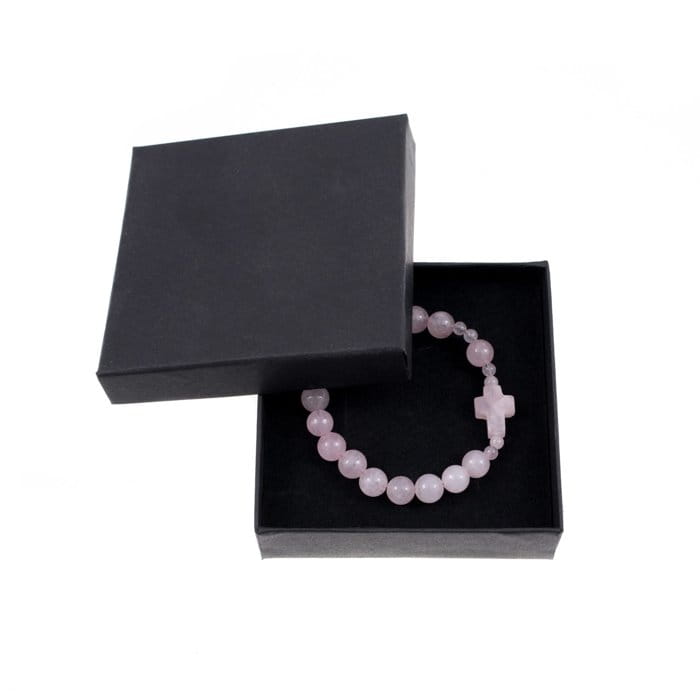Bransoletka z kamienia kwarc różowy