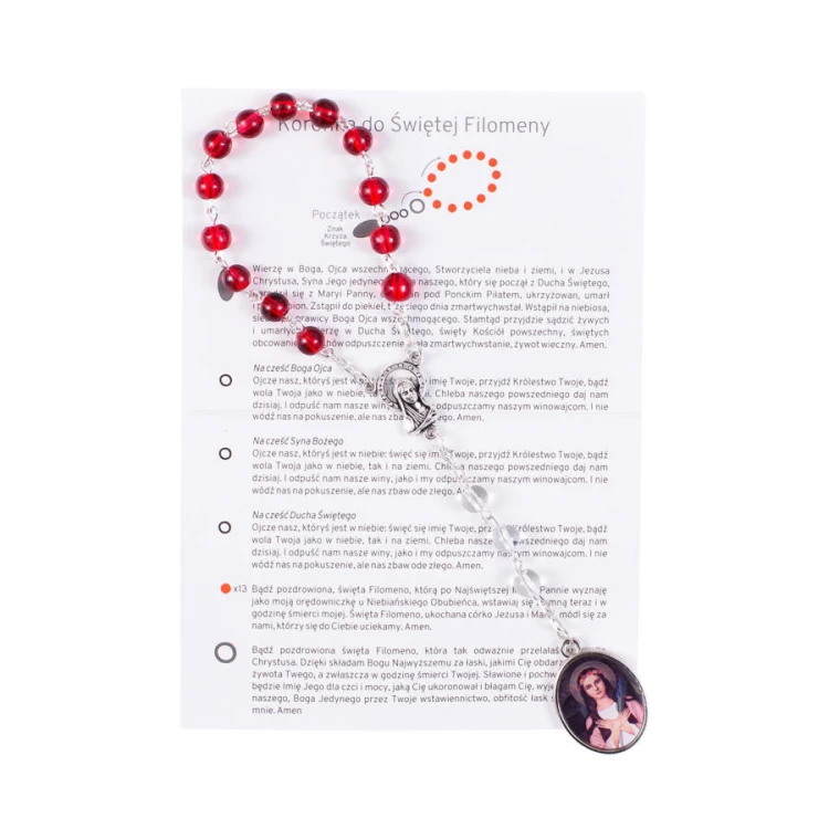 Koronka do św. Filomeny z instrukcją