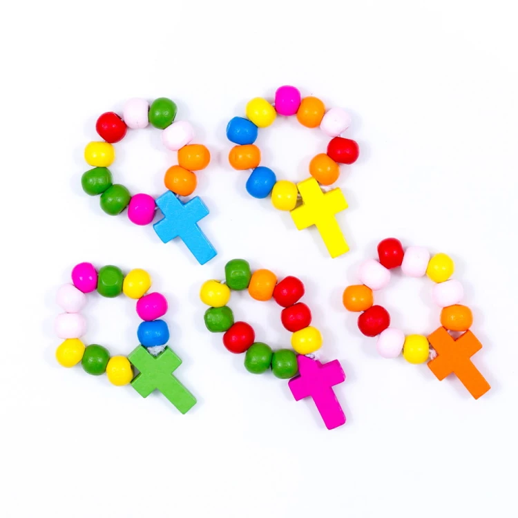 Drewniana dziesiątka różańca na palec