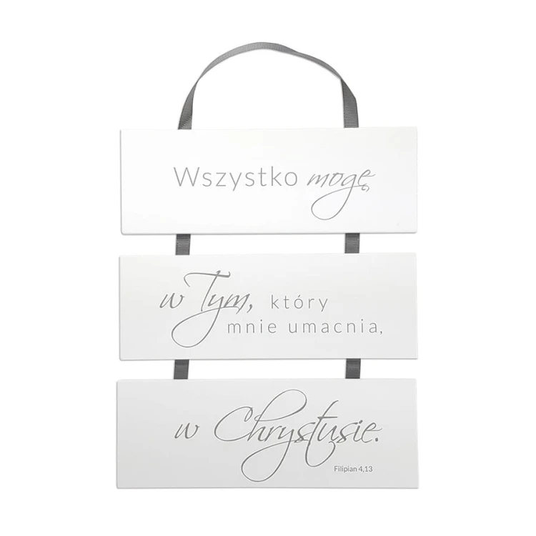 Tryptyk z cytatem Pisma Świętego