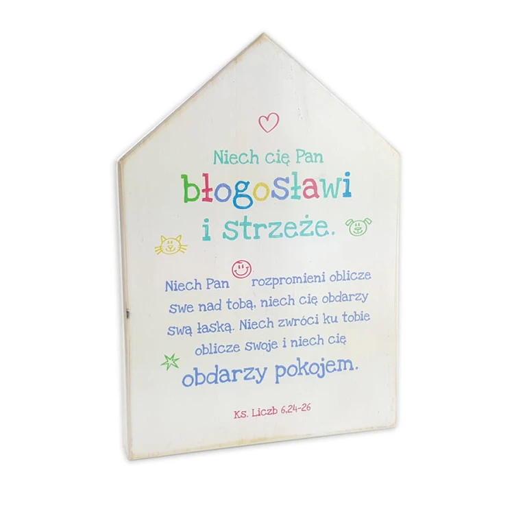 Deseczka z cytatem z Pisma Świętego