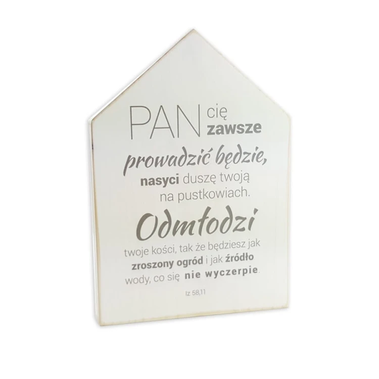 Deseczka z cytatem biblijnym