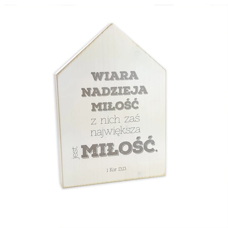 Cytat religijny na desce