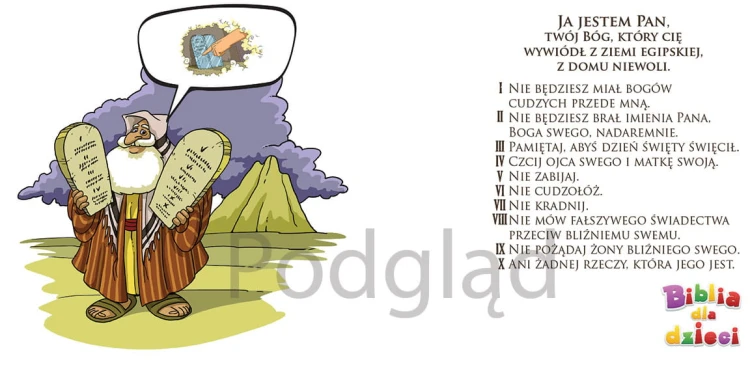 Kubek religijny Dziesięć Przykazań