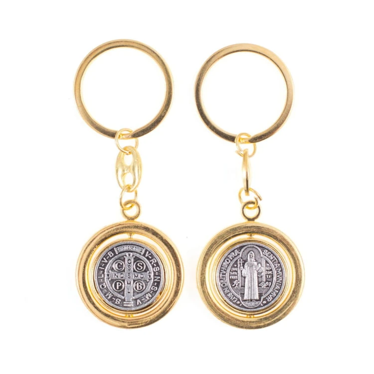 Brelok z medalem Św. Benedykta złoty