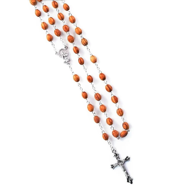 różaniec drewniany