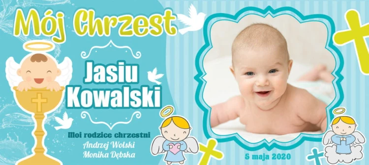 Kubek pamiątka Chrztu z personalizacją