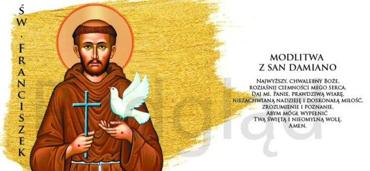 Kubek religijny ze świętym Franciszkiem