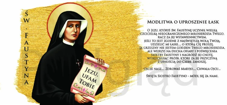 Kubek religijny ze świętą Faustyną