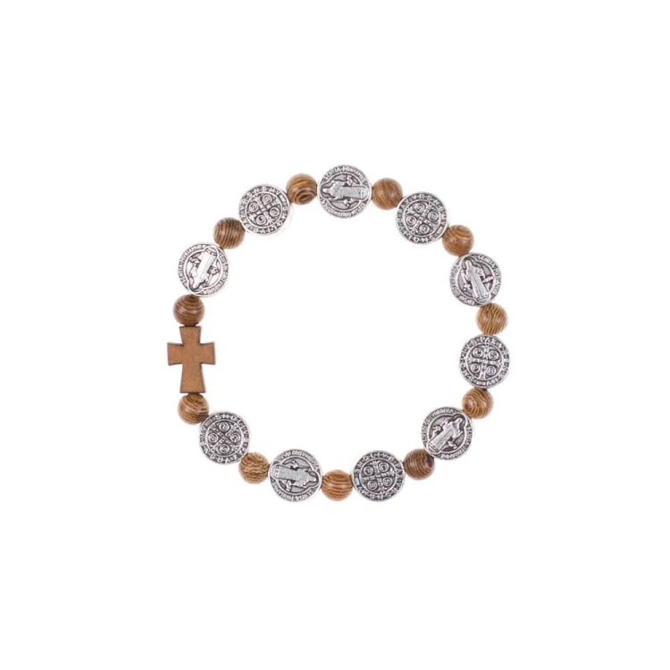 Bransoletka religijna z medalami św. Benedykta a.jpg