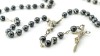 Hematite rosary for First Holy Communion for children