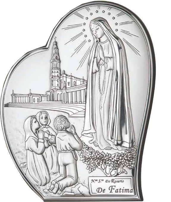 Obrazek srebrny Matka Boska Fatimska