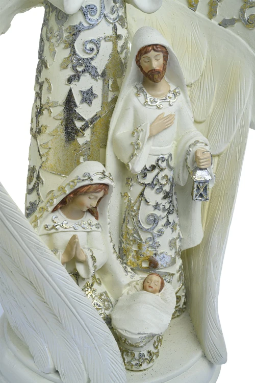 Szopka bożonarodzeniowa, Anioł ze Świętą Rodziną 3.jpg