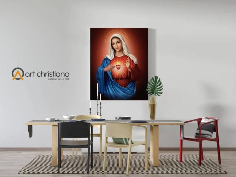 Obraz na płótnie canvas, Serce Maryi-Art Christiana wiz.jpg
