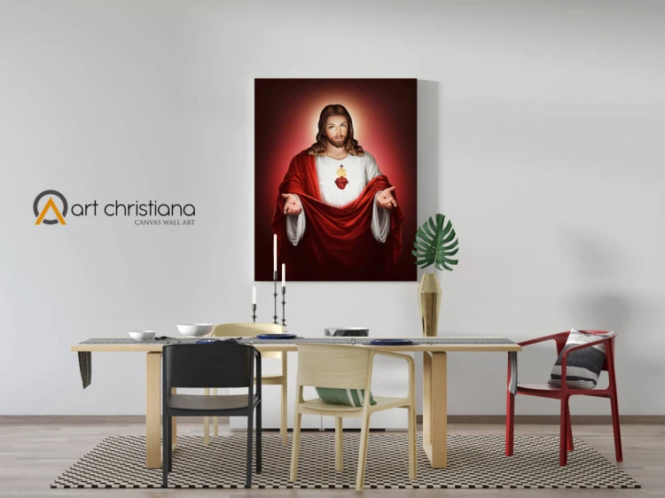 Obraz na płótnie canvas, Serce Jezusa-Art Christiana wiz.jpg