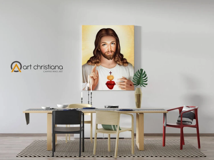 Obraz na płótnie canvas, Serce Jezusa jasny-Art Christiana wiz.jpg