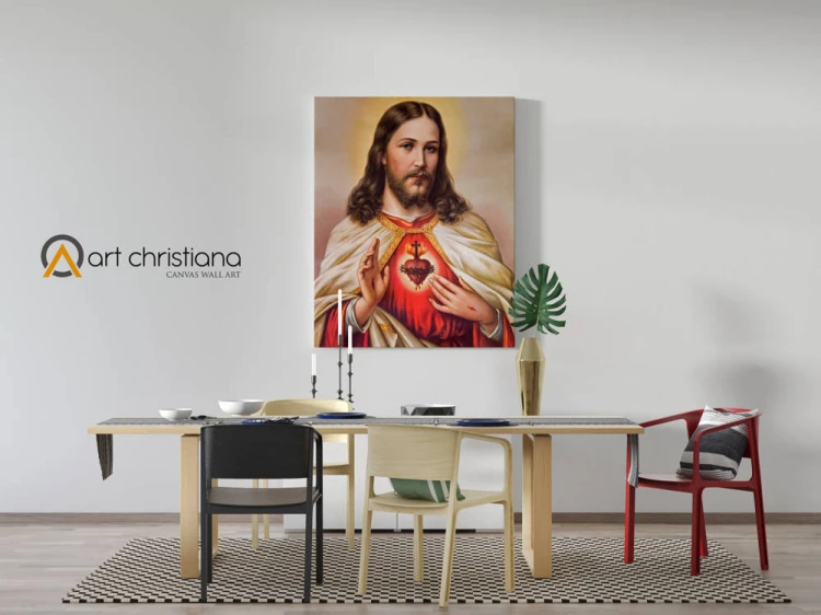 Obraz na płótnie canvas, Serce Jezusa 2-Art Christiana wiz.jpg