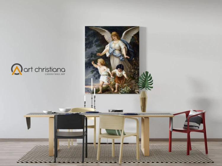 Obraz na płótnie Anioł Stróż i dzieci-Art Christiana wiz.jpg