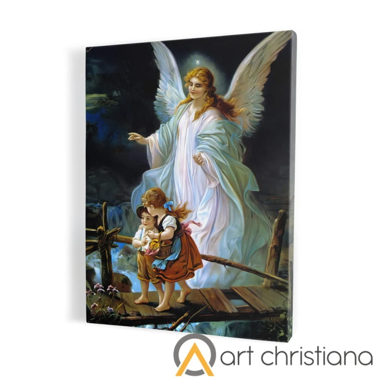 Obraz na płótnie canvas, Anioł Stróż z dziećmi-Art Christiana.jpg