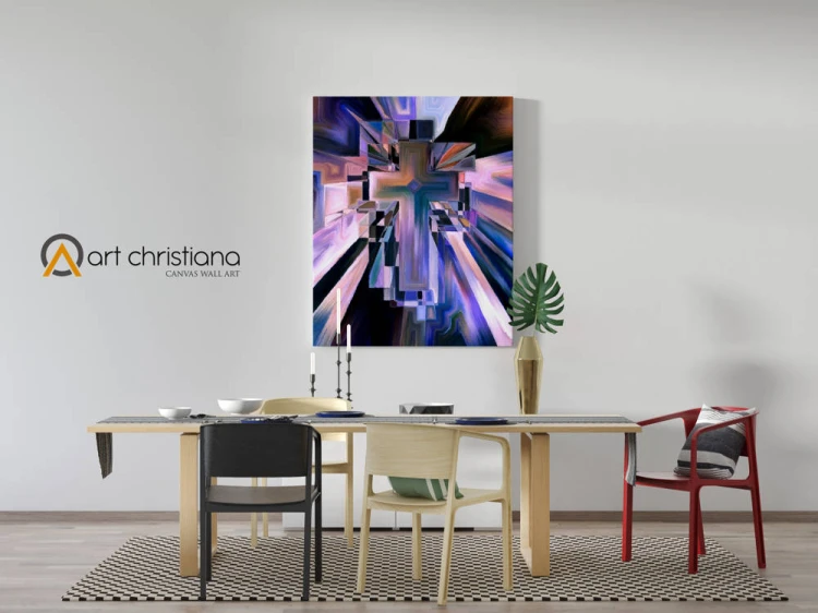 Obraz na płótnie canvas, Krzyż abstrakcja_Art Christiana wiz.jpg