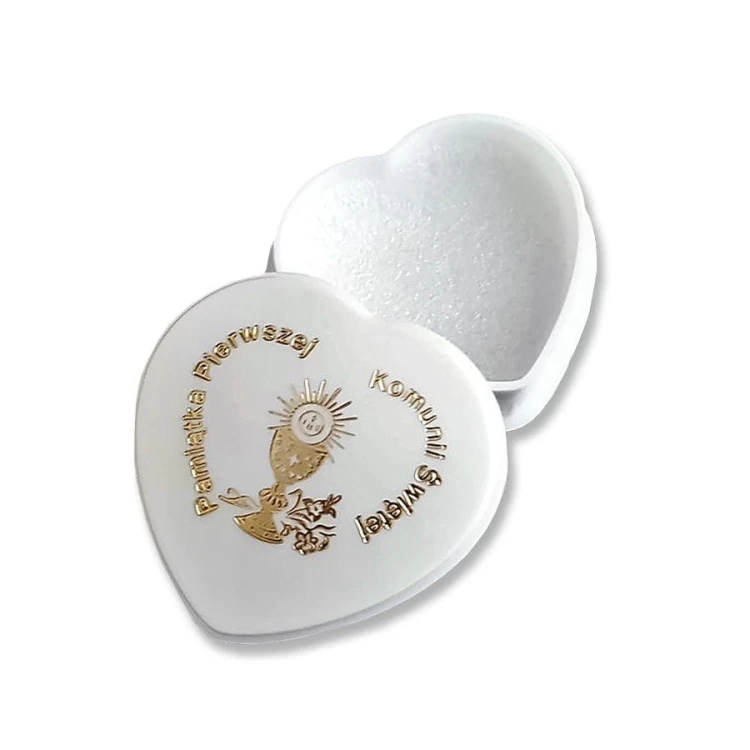 Pudełeczko na różaniec komunijny, serce