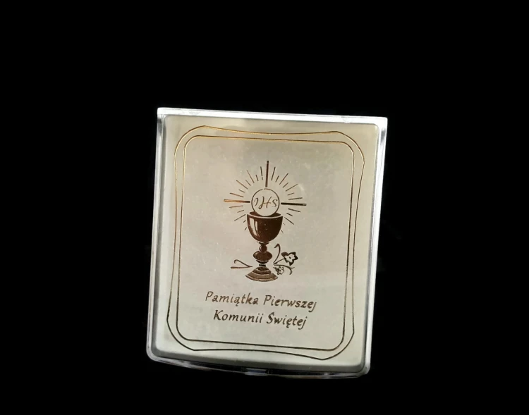 Pudełeczko na różaniec komunijny, prostokątne