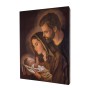Holy Family Image on Linden Wood Board - Sacred Art for Home