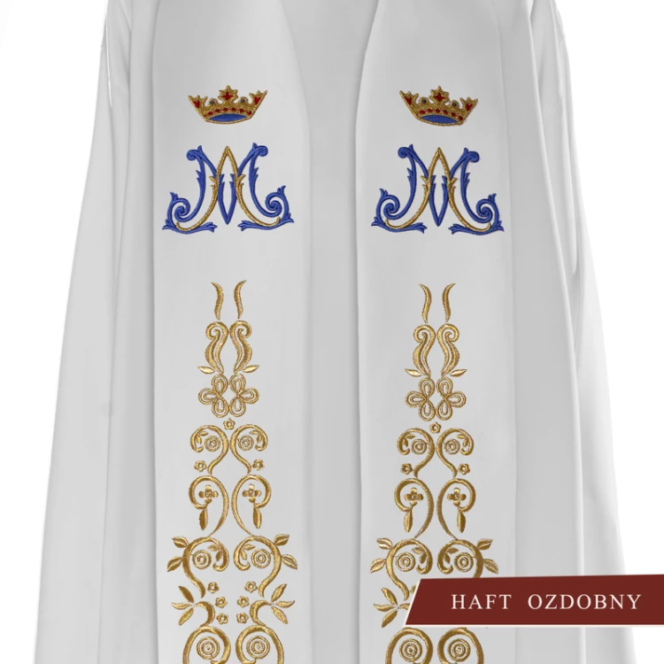 Maryjna stuła haftowana