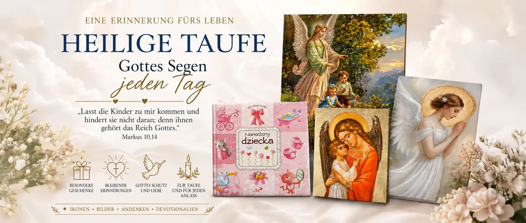 Geschenke und bleibende Erinnerungen zur Taufe