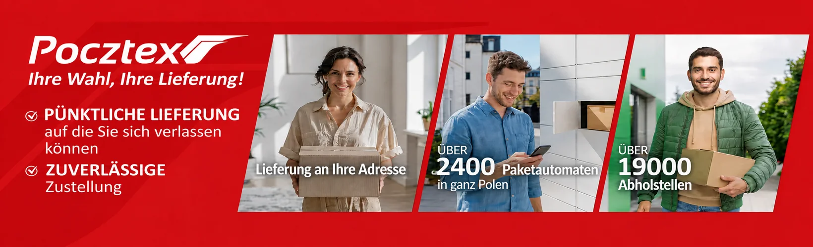 Pocztex – Zustellung an Paketautomaten und Abholstellen