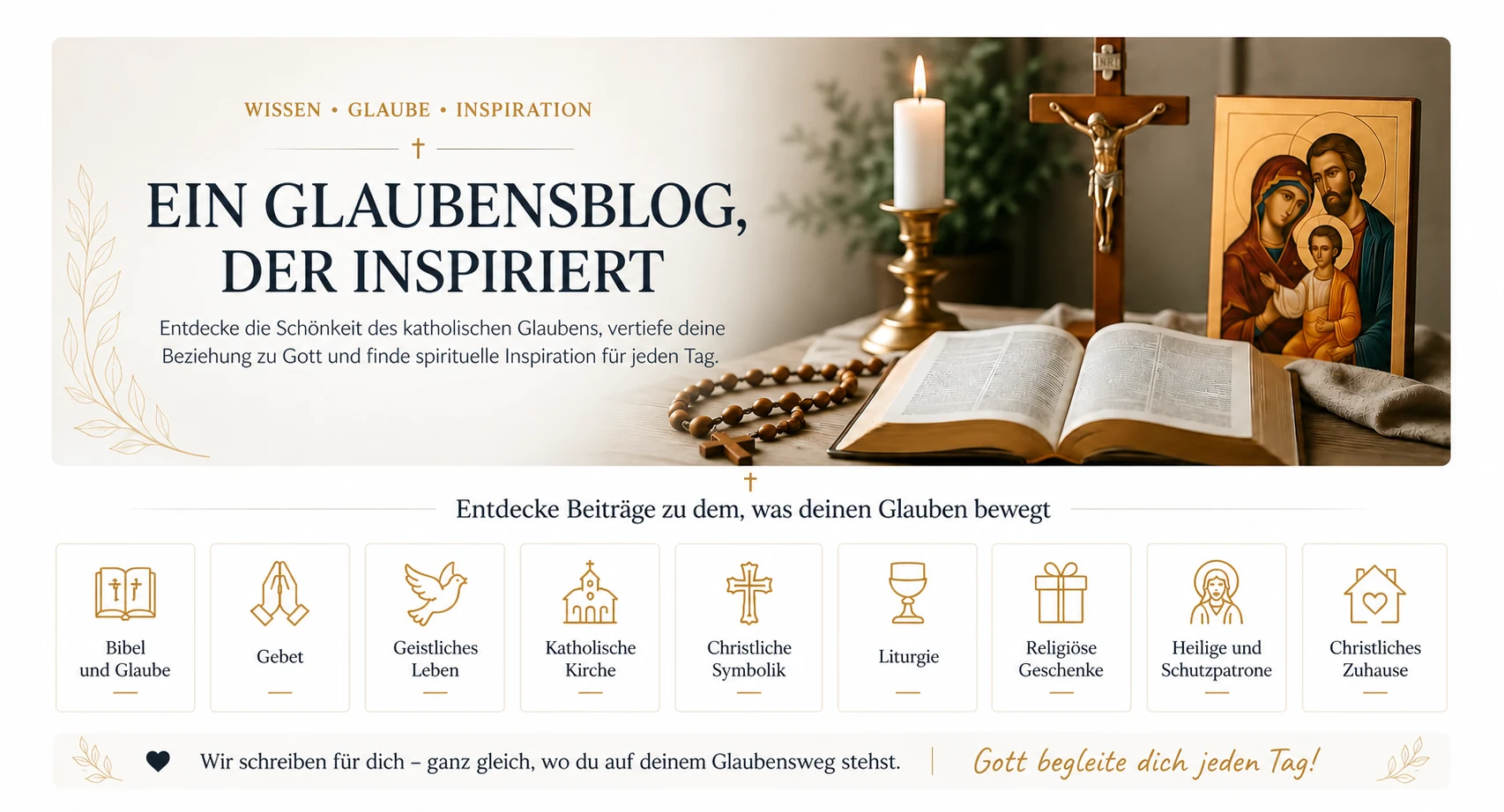 Ein Glaubensblog, der inspiriert – Beiträge über Bibel, Gebet, geistliches Leben und katholischen Glauben.