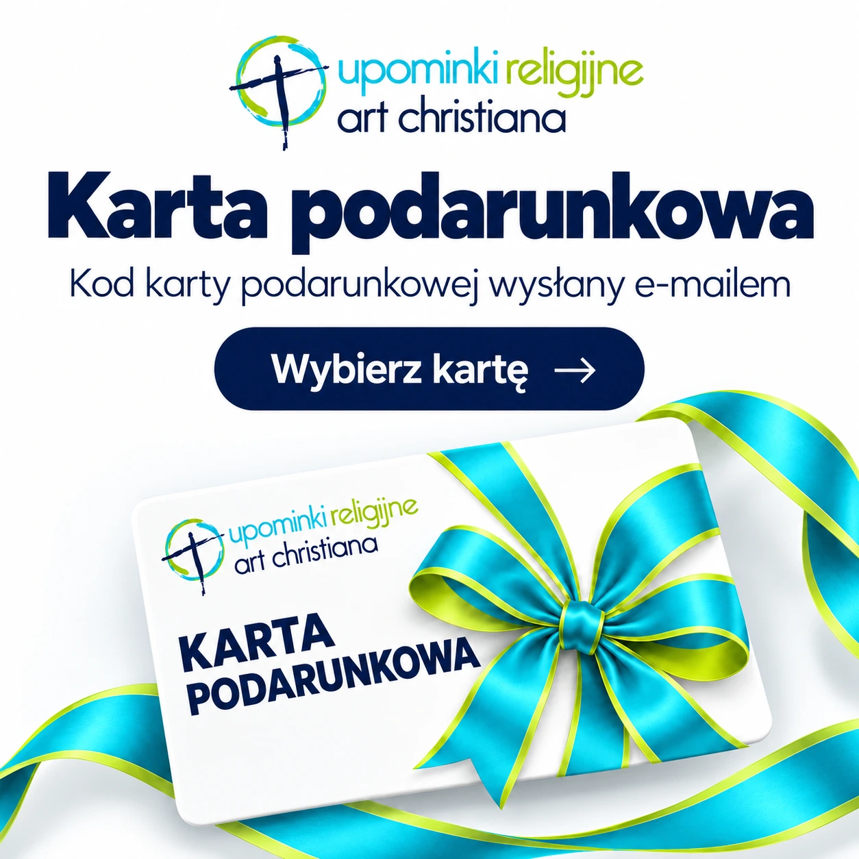 Karta podarunkowa — kod wysłany e-mailem. Wybierz kartę.