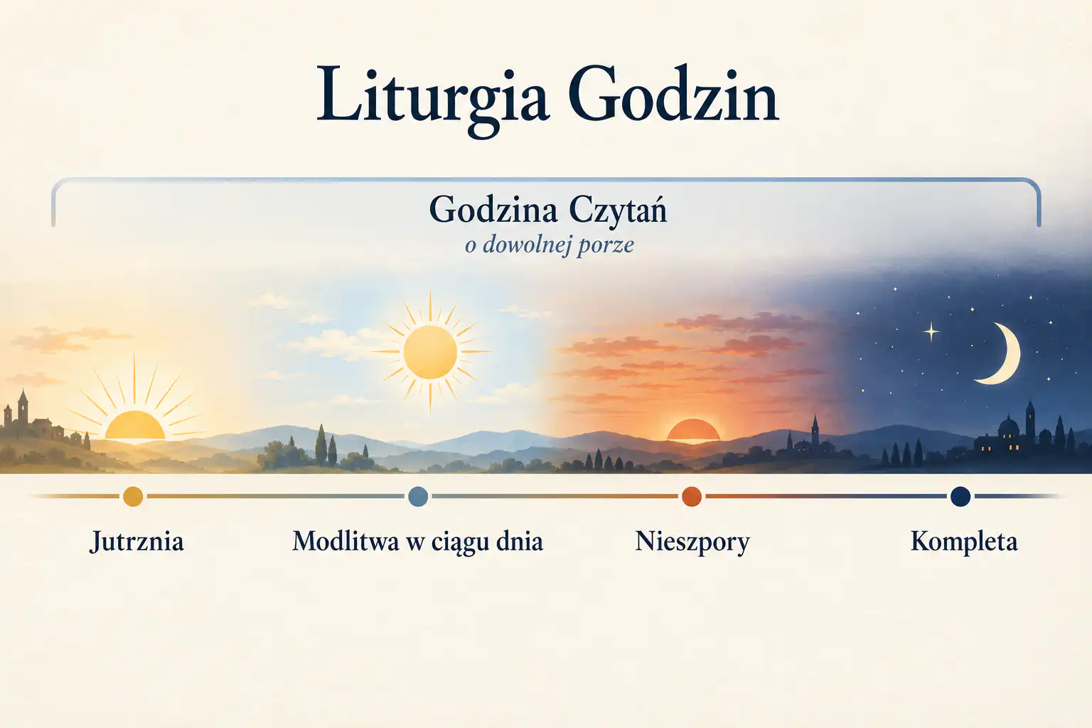 Liturgia Godzin - jutrznia, nieszpory i kompleta