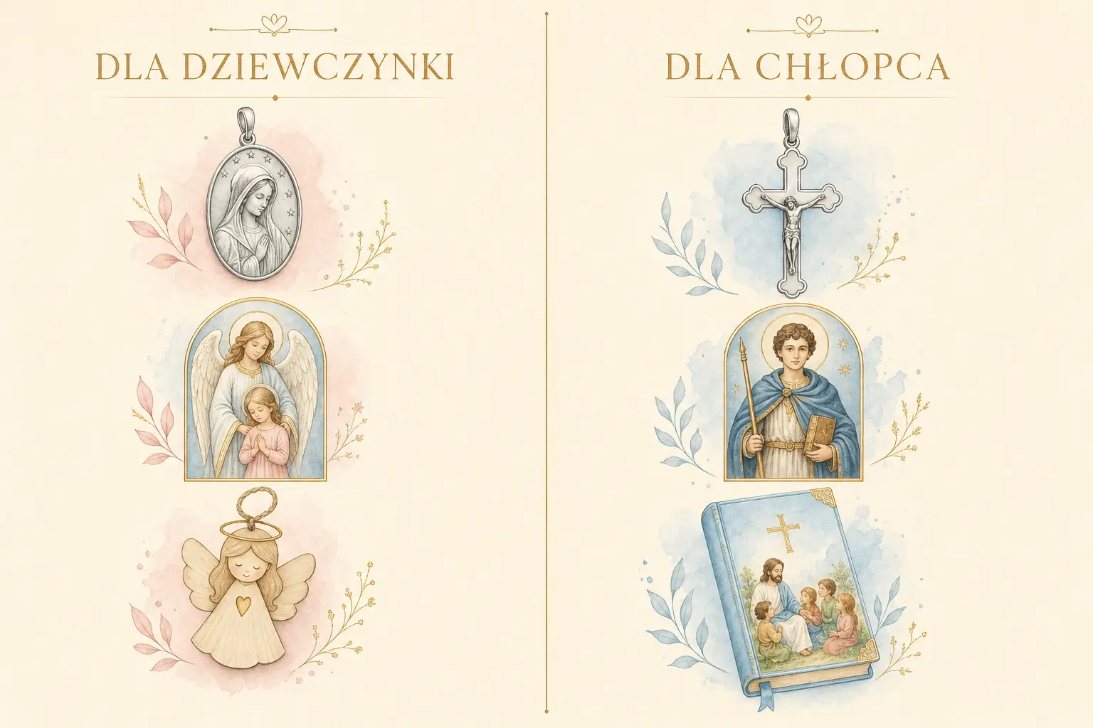 Prezent na Chrzest dla dziewczynki i chłopca
