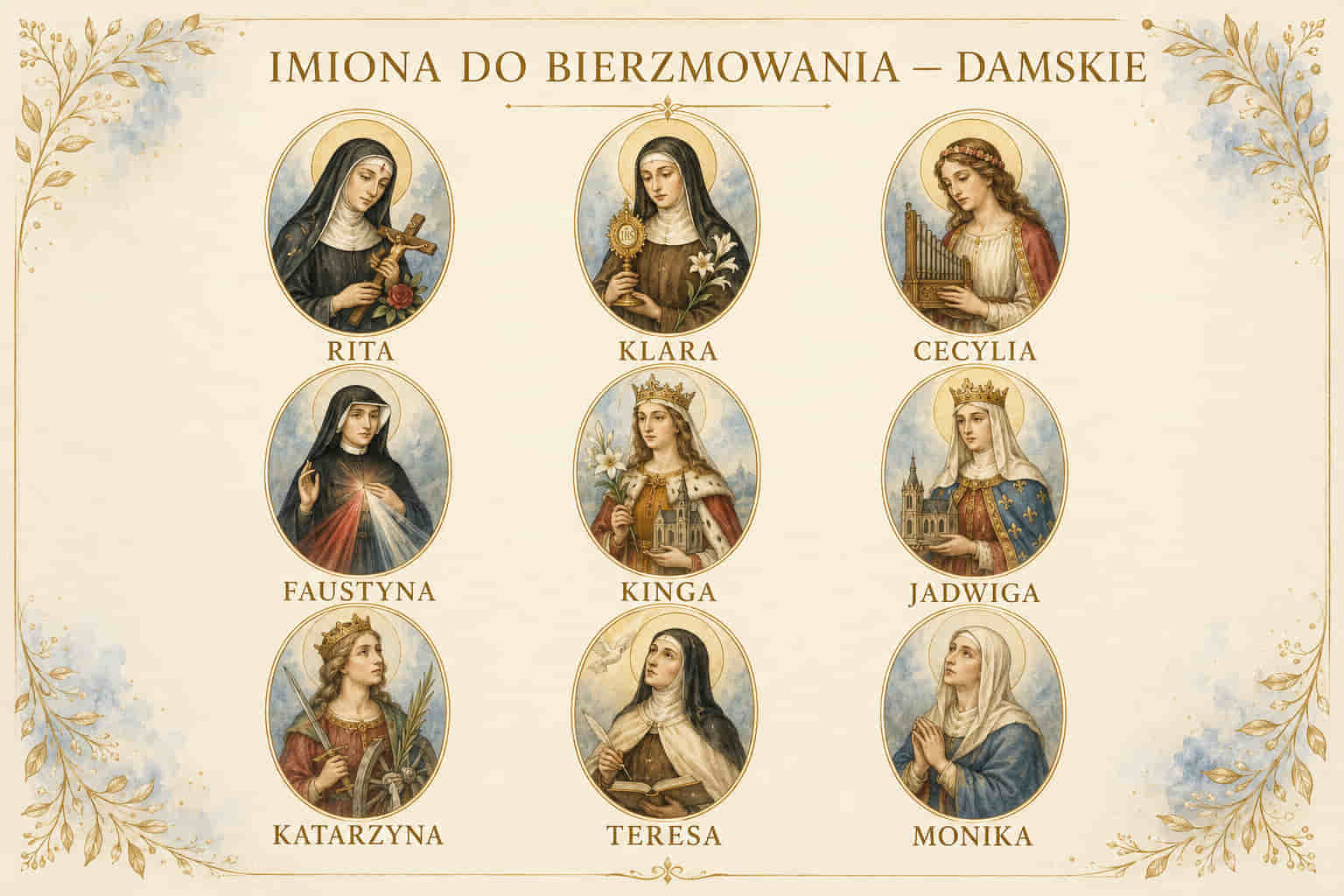 Imiona do bierzmowania dla dziewczyn