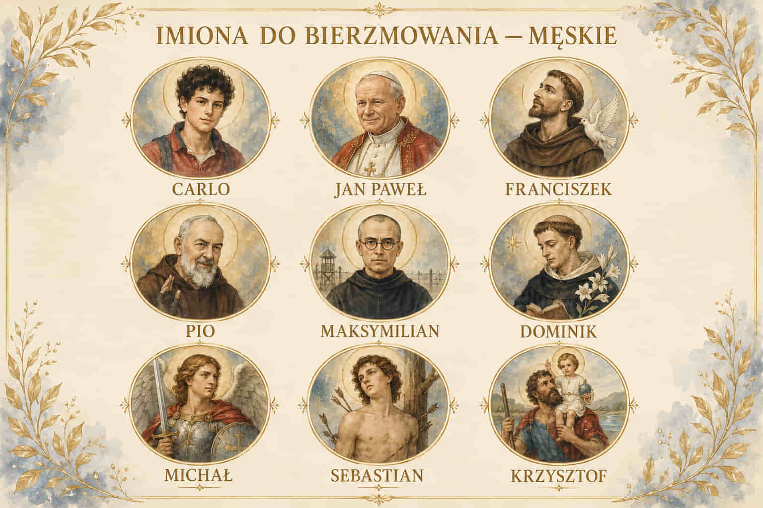 Imiona do bierzmowania dla chłopców