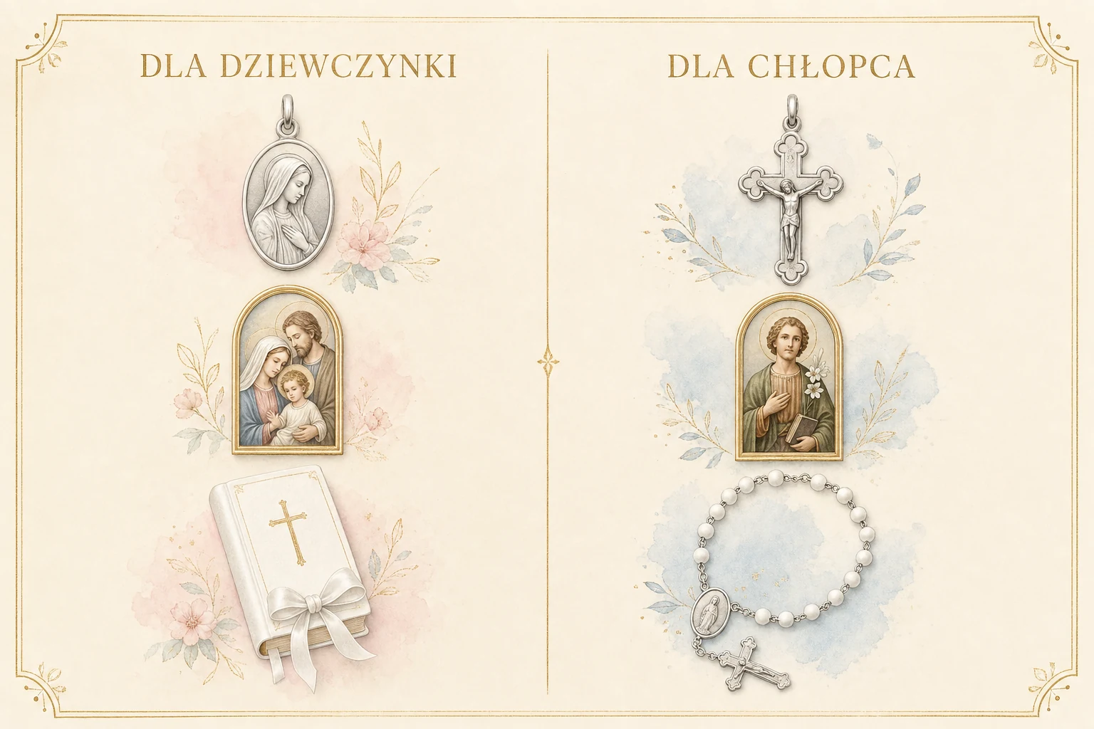 Komunia — pamiątka dla dziewczynki i chłopca